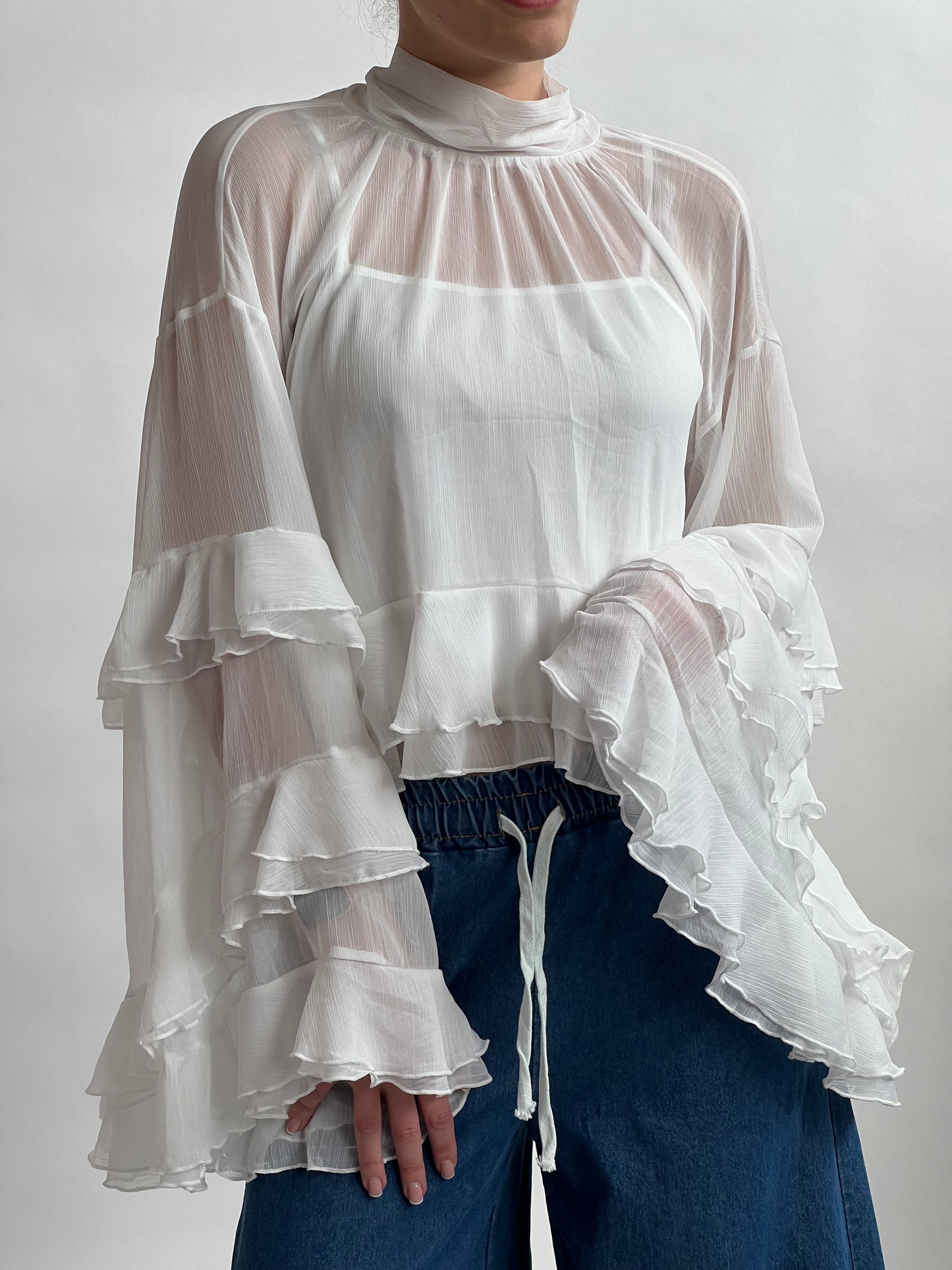 Camicia a balze